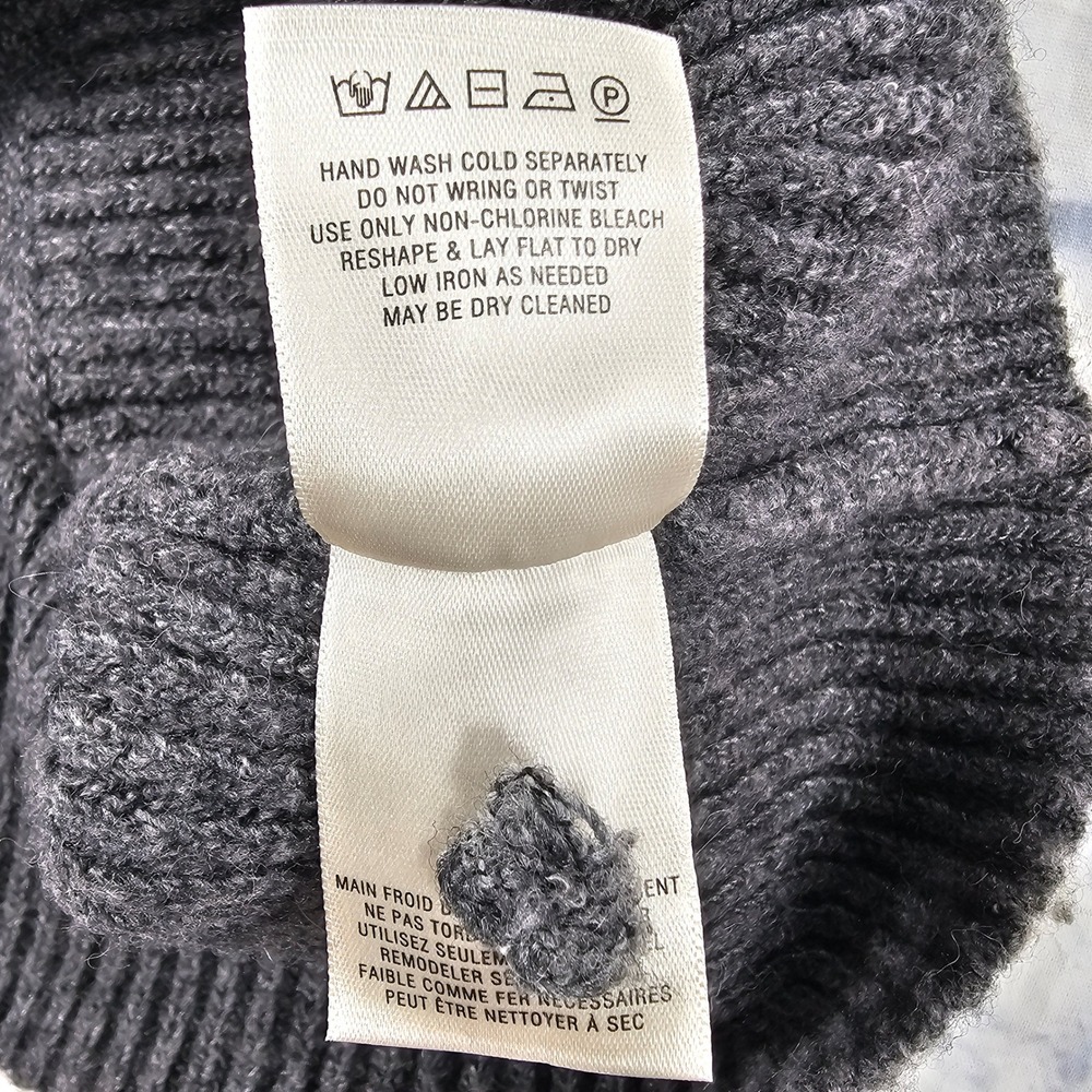 Anthropologie Sweater Dress Womens XL Charcoal Cowl Neck Wool Alpaca Cashmere - Picture 7 of 11